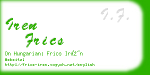 iren frics business card